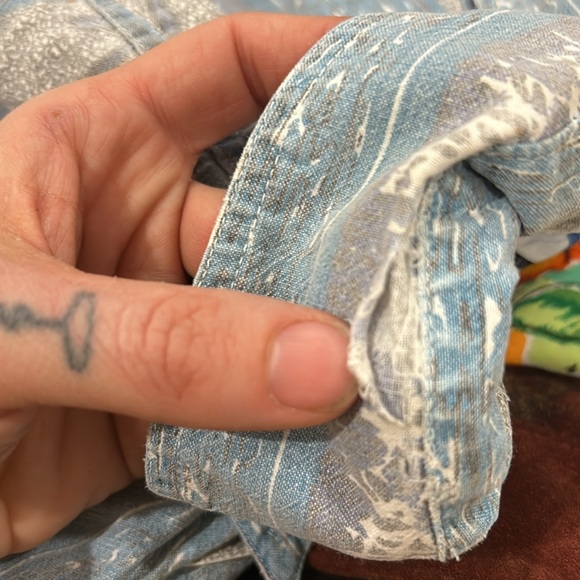 Vintage 90s Shirt Sleeve Button Down - Picture 5 of 5